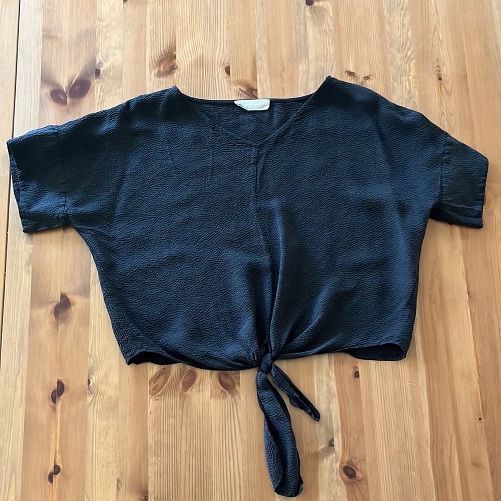 Everlane Tie-front Cupro Top